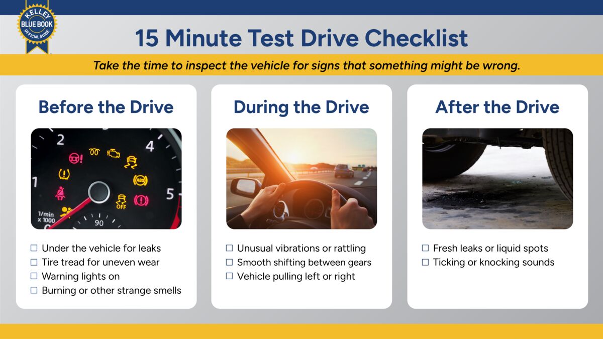 15 minute test drive checklist