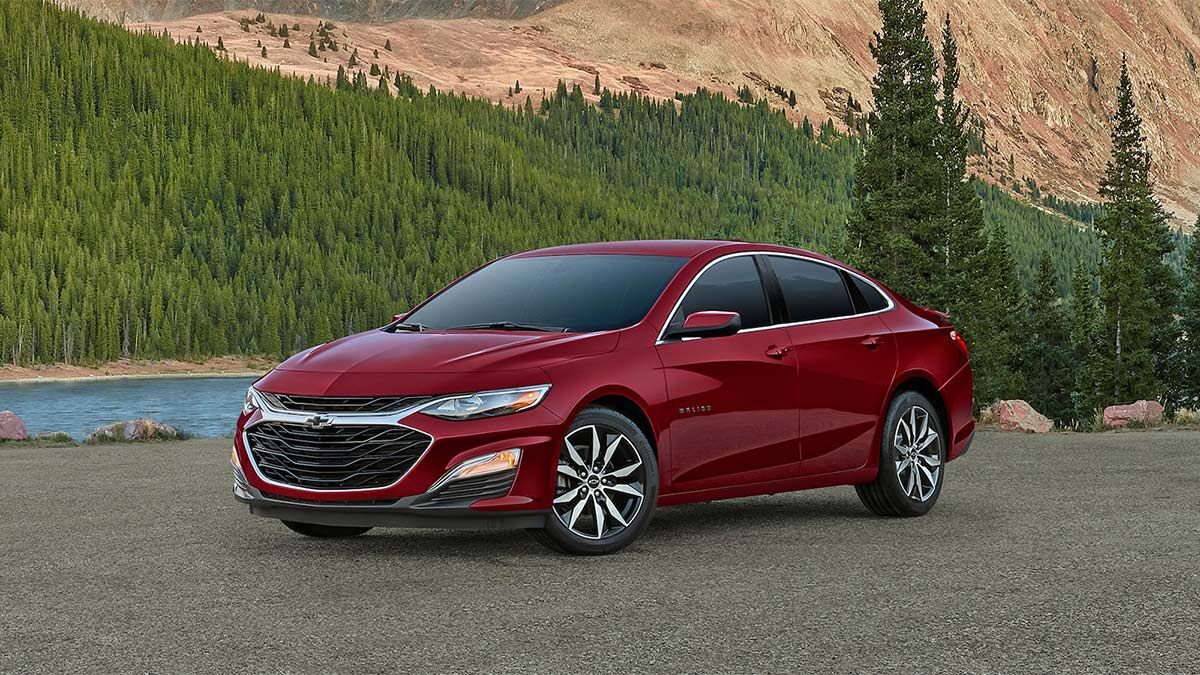 2024 Chevrolet Malibu in red.