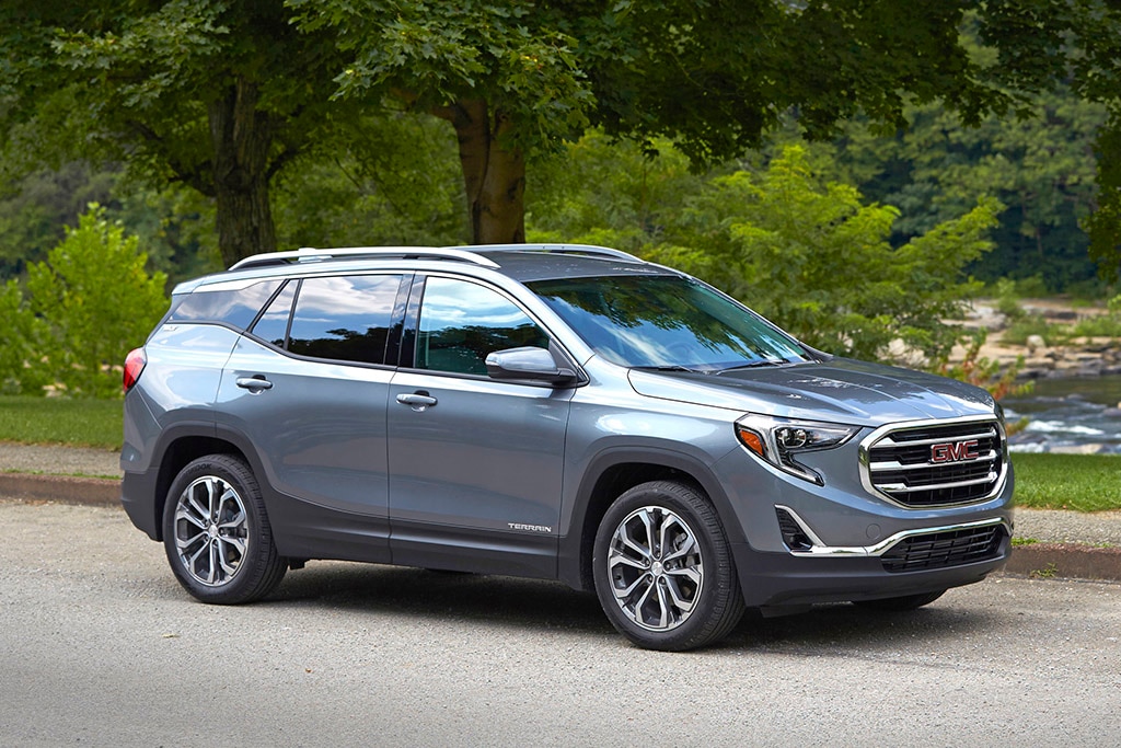 2018 GMC Terrain Delantero Derecho en Azul