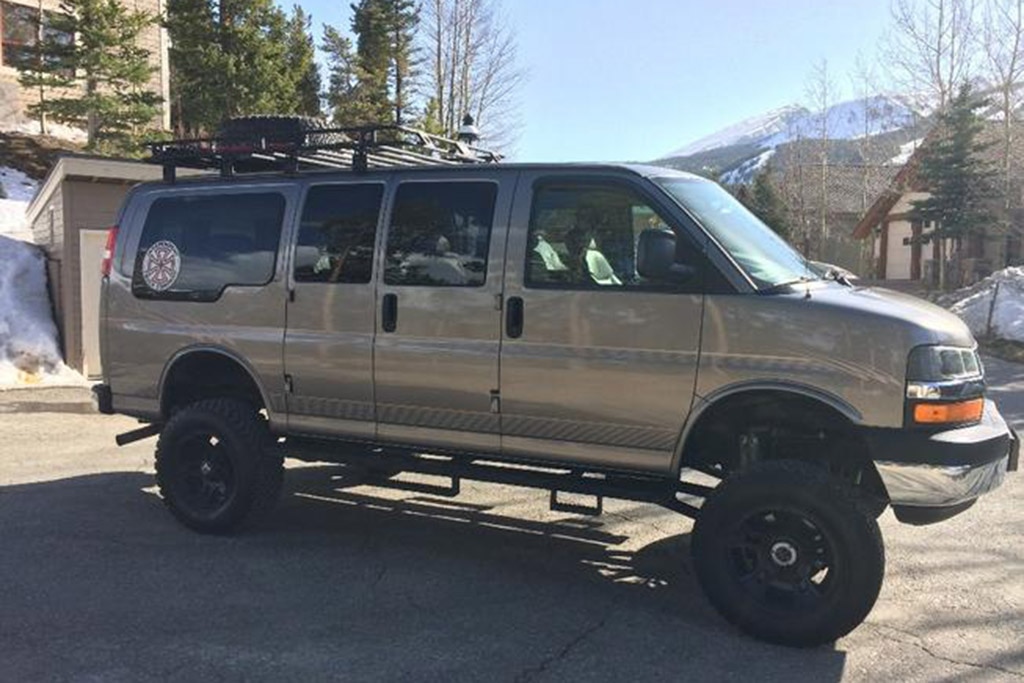 lifted work van