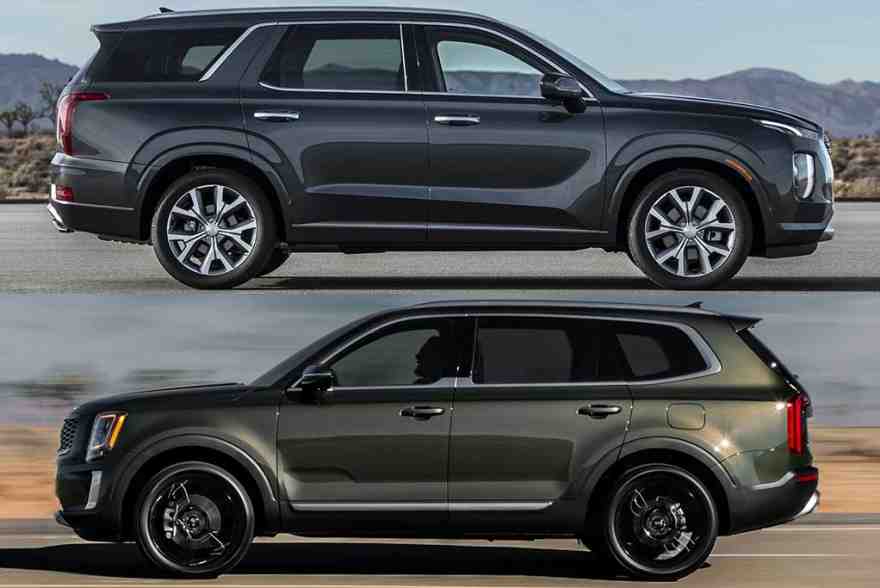 2020 Hyundai Palisade vs. 2020 Kia Telluride What's The Difference
