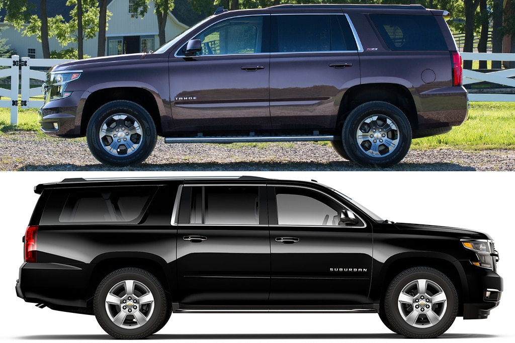 2019 Chevrolet Tahoe vs. 2019 Chevrolet Suburban What's the Difference
