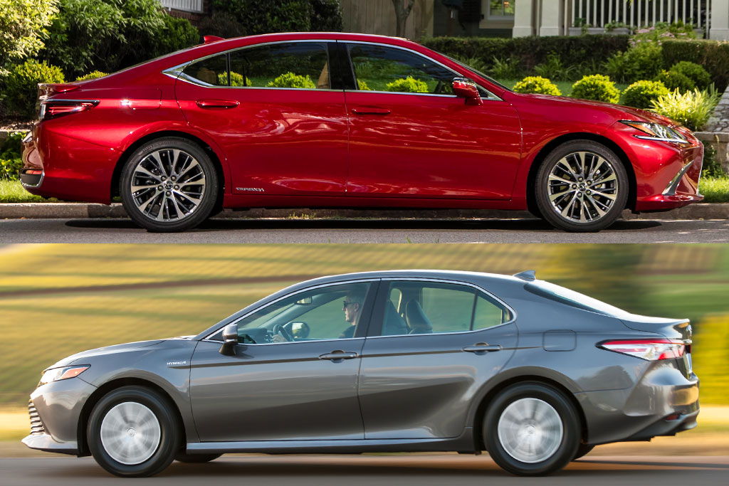 2020 Lexus ES Hybrid vs. 2020 Toyota Camry Hybrid What's the