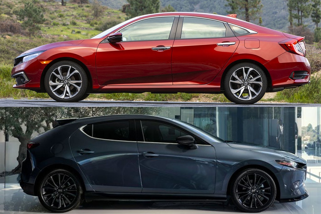 Honda Civic vs. 2021 Mazda3: Which Is - Autotrader