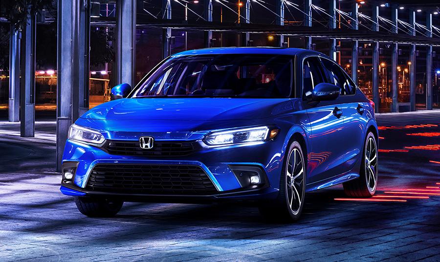 2022 Honda Civic Sport Front in Blue