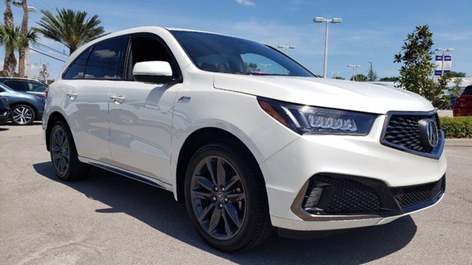 2019 Acura MDX Front Right Side in White