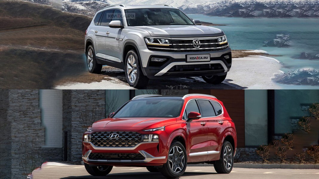 2021 Volkswagen Atlas Cross Sport vs. 2021 Hyundai Santa Fe Which Is