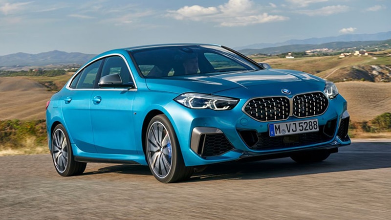 2022 BMW 2 Series Grand Coupe Front Right Side in Blue