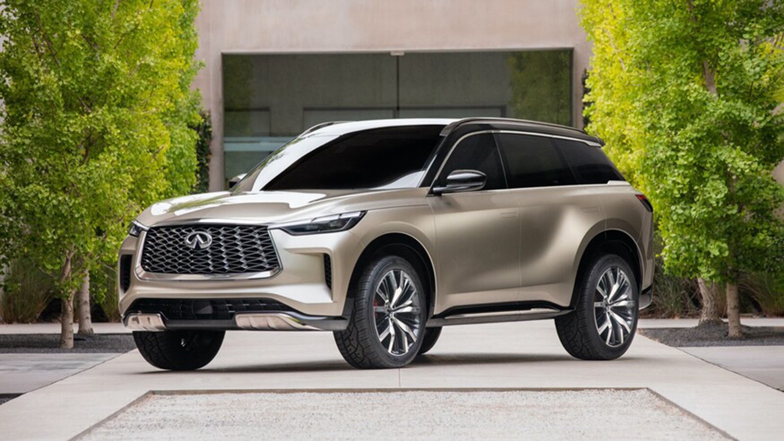 2021 Infiniti QX60 Front Left in Beige Chrome