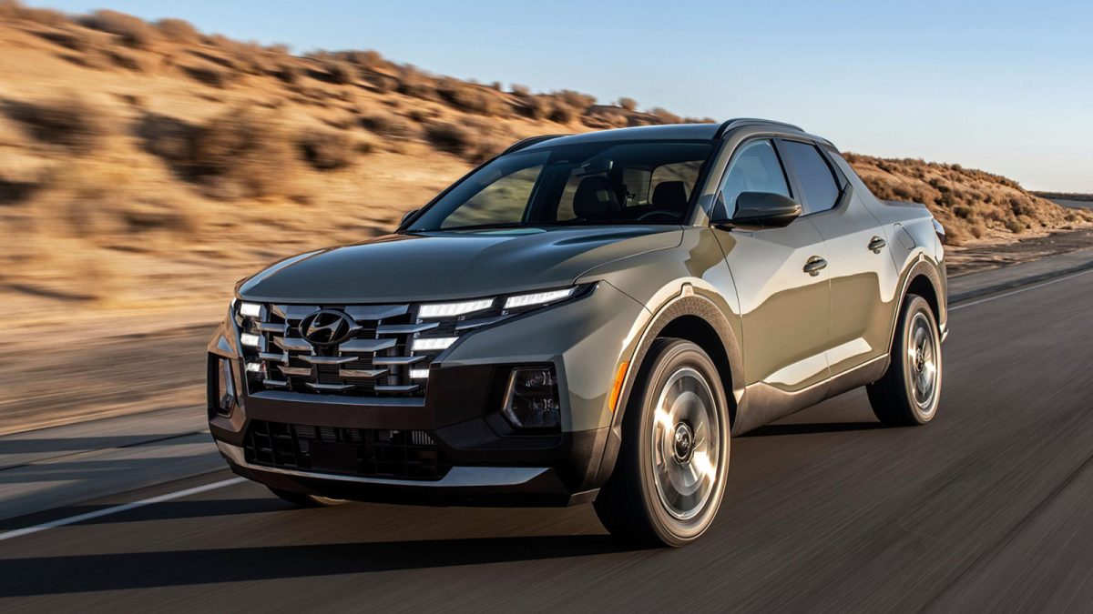 2022 Hyundai Santa Cruz Lado delantero izquierdo en verde