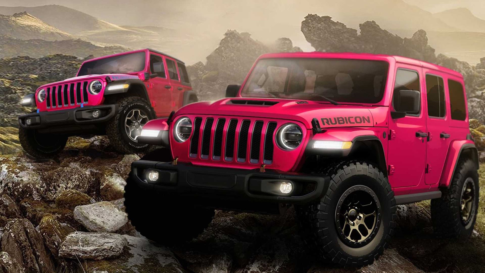 Top 46+ imagen tuscadero pink jeep wrangler