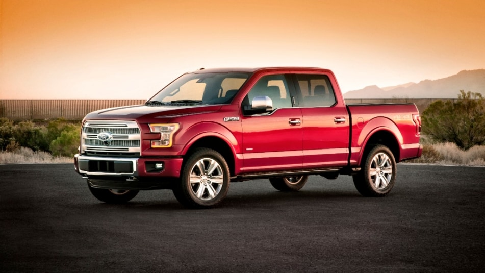 2015 Ford F-150 Delantero izquierdo en rojo