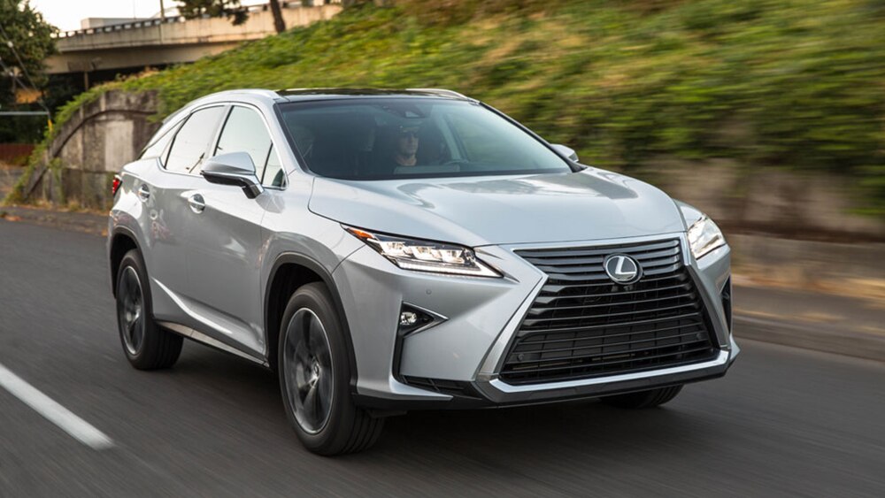 2016 Lexus RX conducción gris nebulosa perla