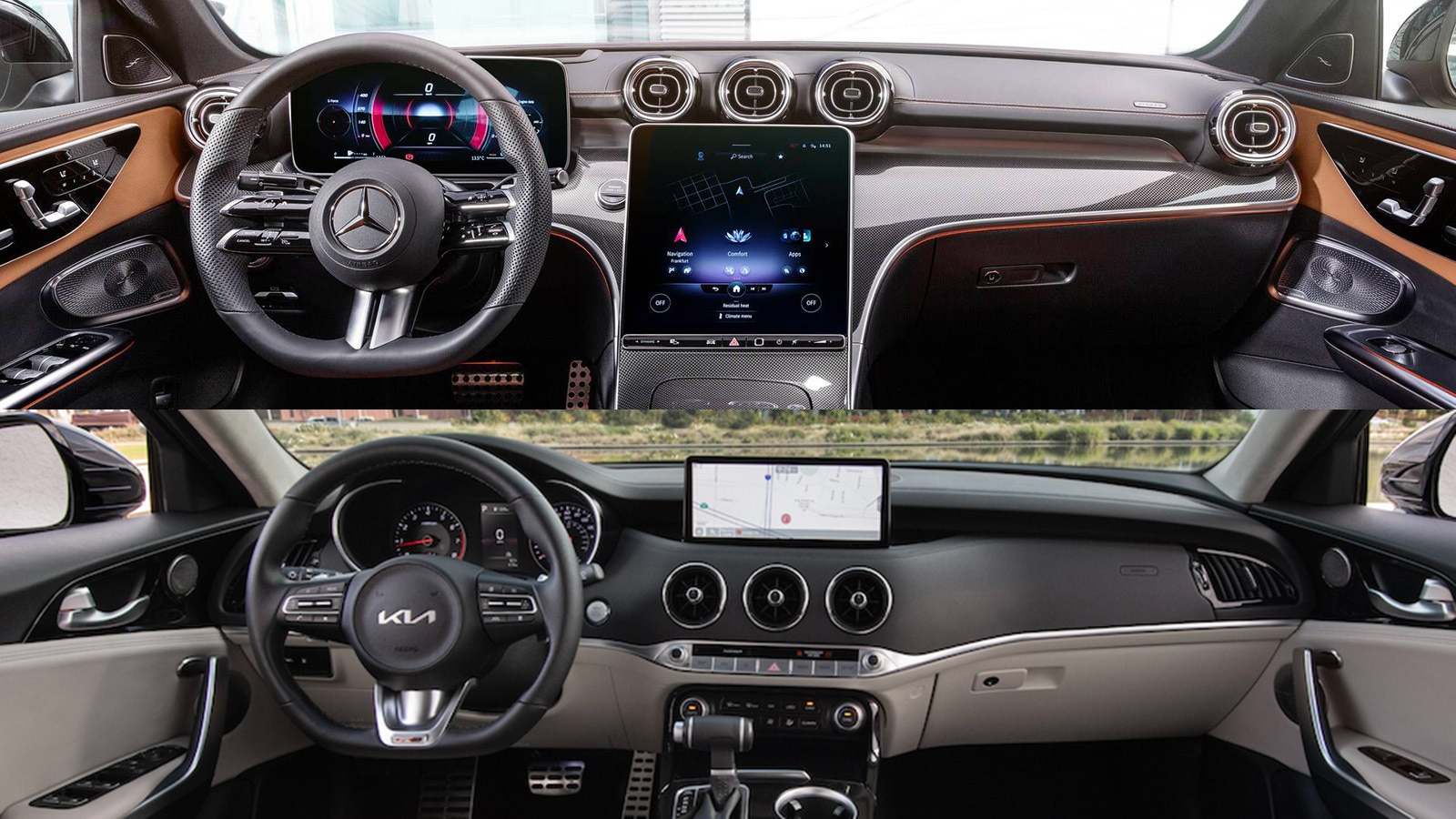 22 Mercedes Benz C Class Vs 22 Kia Stinger Which Is Better Autotrader 22 Mercedes Benz C Class Vs 22 Kia Stinger Which Is Better Autotrader