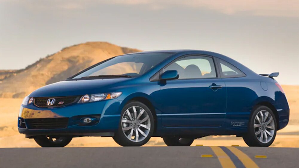 2010 Honda Civic Si delantero izquierdo en azul