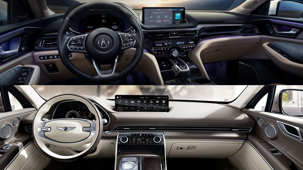 2022 Acura MDX Interior vs 2021 Genesis GV80 Interior