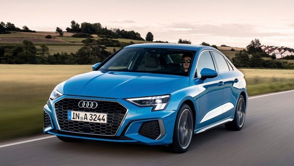 2022 Audi A3 Premium Plus Driving in Blue