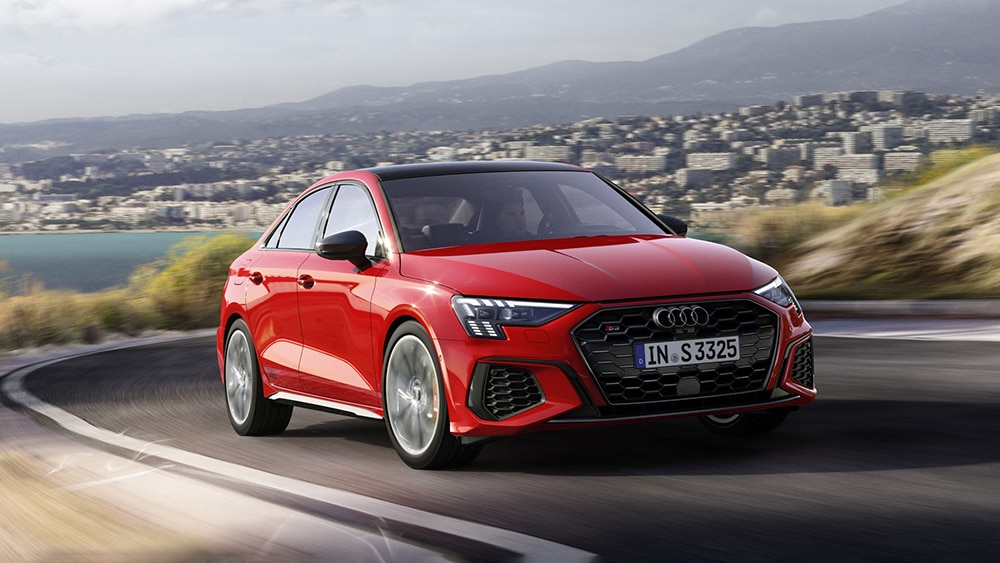 2022 Audi S3 Premium Driving in Red