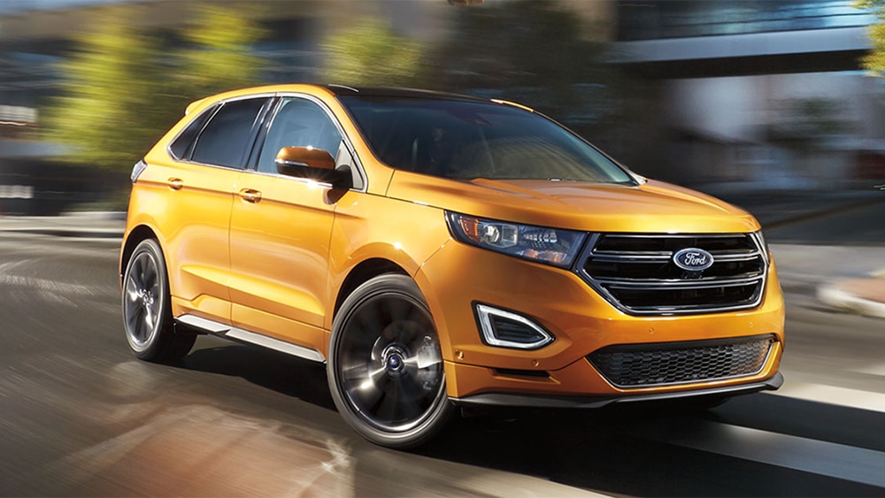 2022 Ford Edge SEL Driving in yellow