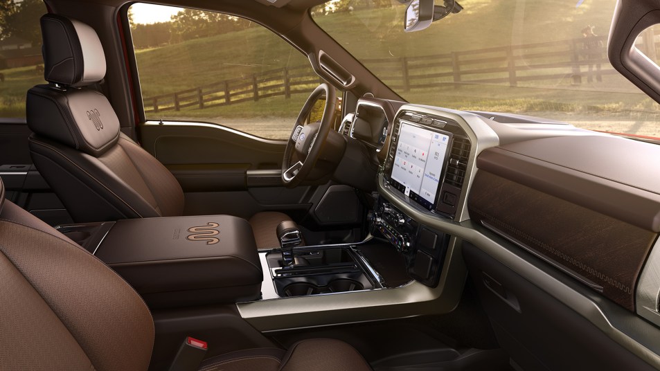 2022 Ford F-150 King Ranch interior.