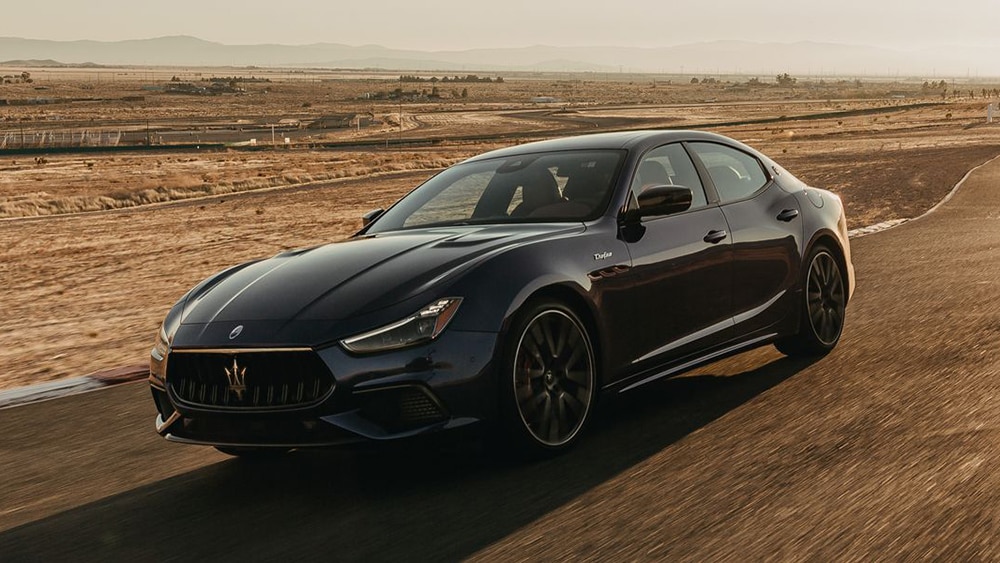 2022 Maserati Ghibli Trofeo Driving in Black