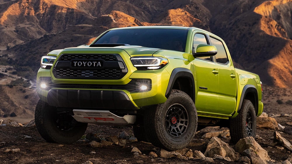2022 Toyota Tacoma TRD Pro Front Left in Lime Rush Green