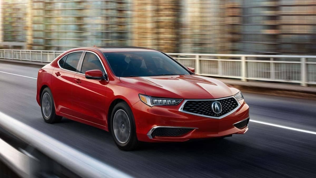 2022 Acura TLX Advance front right in red
