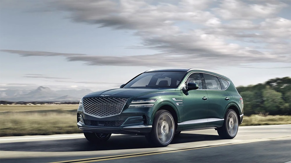2022 Genesis GV80 2.5T RWD front left in green