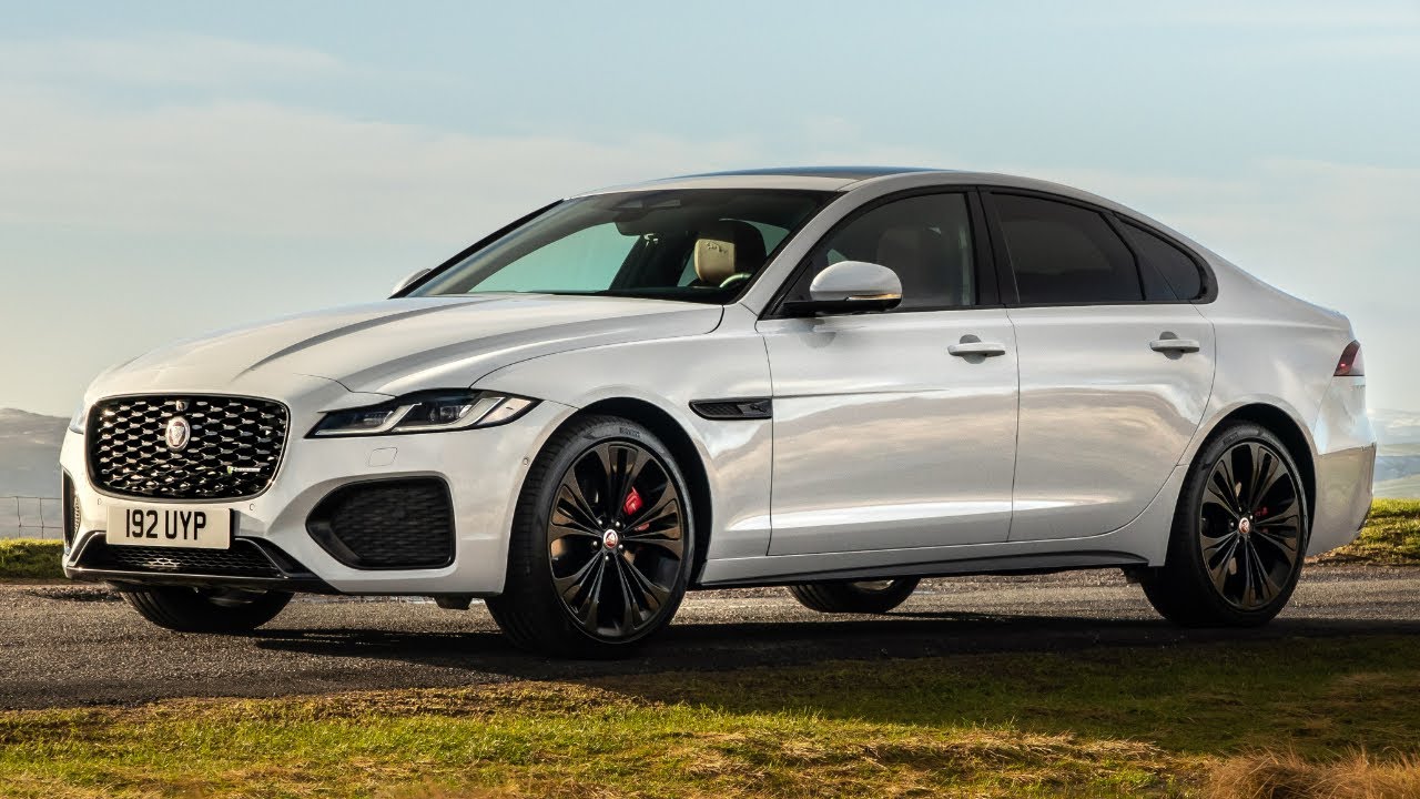 2022 Jaguar XF P300 R-Dynamic SE front left in white