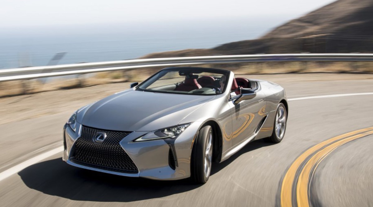 2022 Lexus LC 500 Convertible front left in silver
