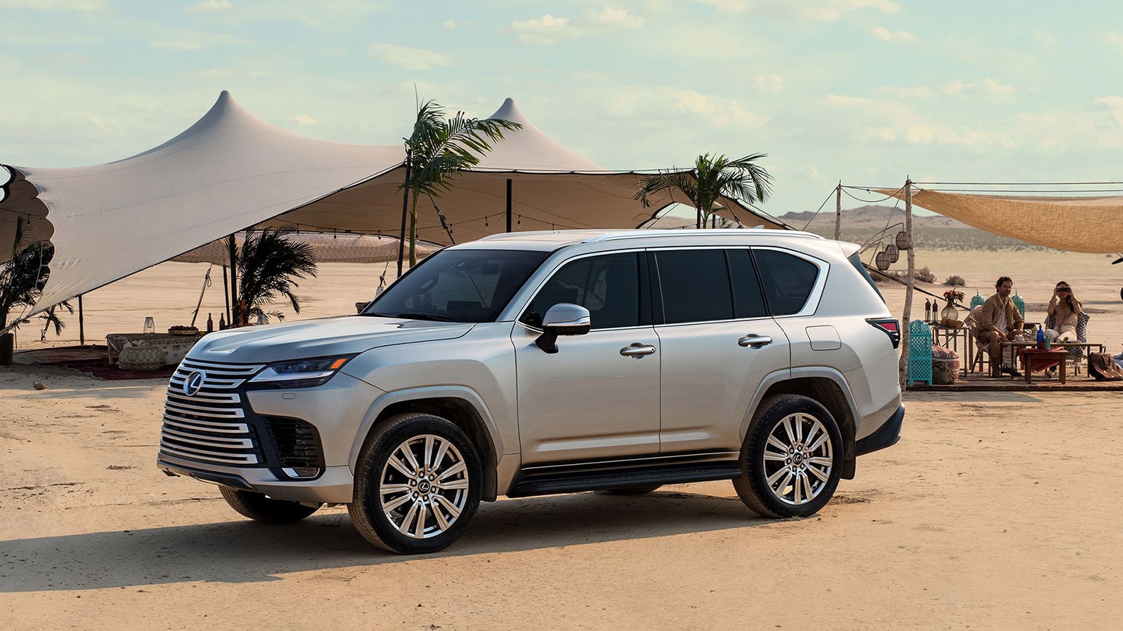 2022 Lexus LX front left in silver