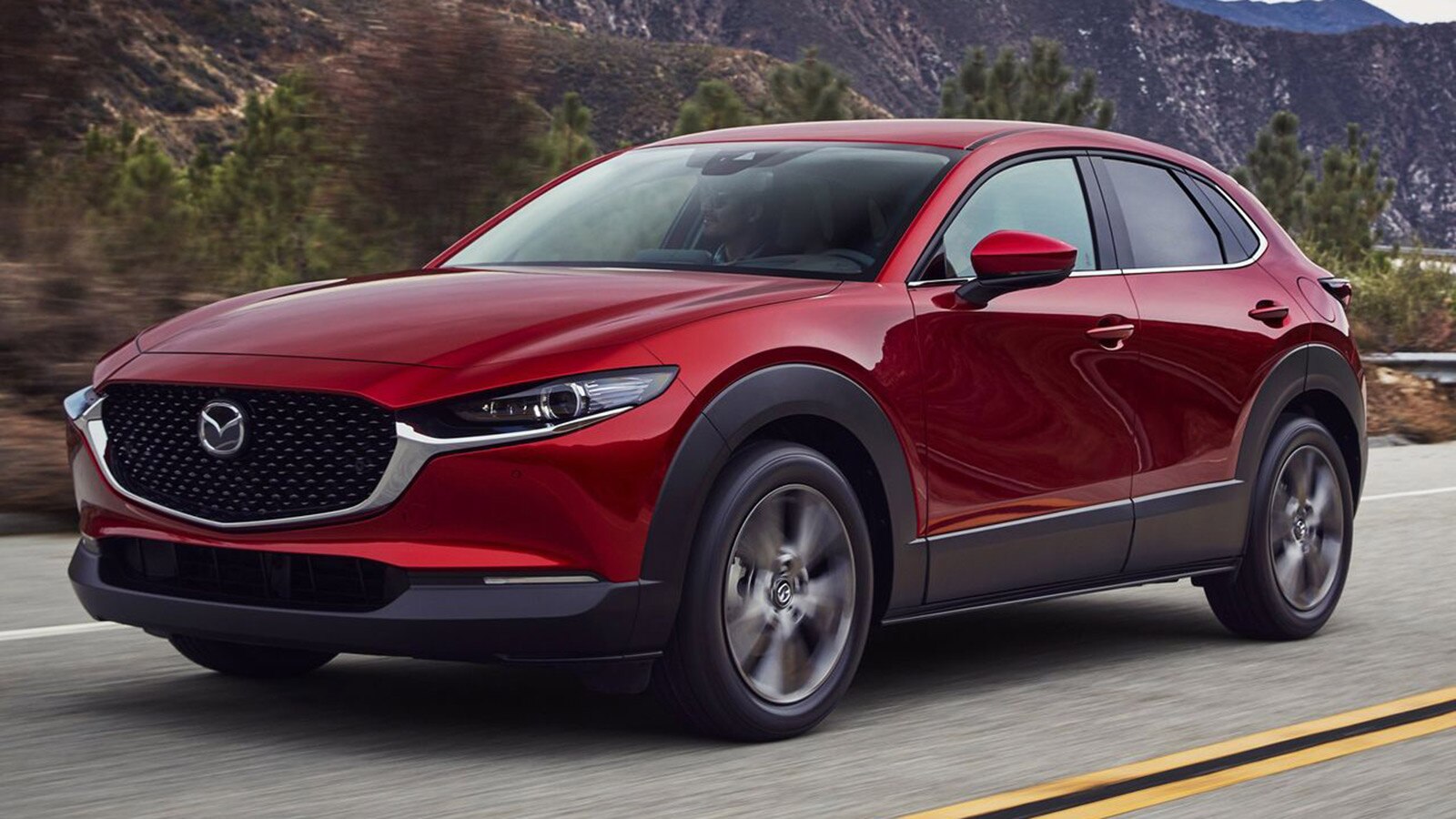 2022 Mazda CX-30 front left in red