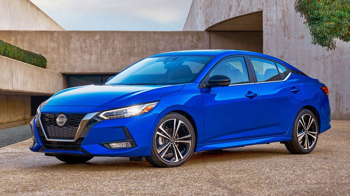 2022 Nissan Sentra S front left in blue