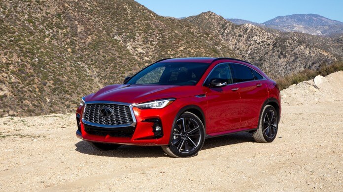 2022 Infiniti QX55 Essential front left in red