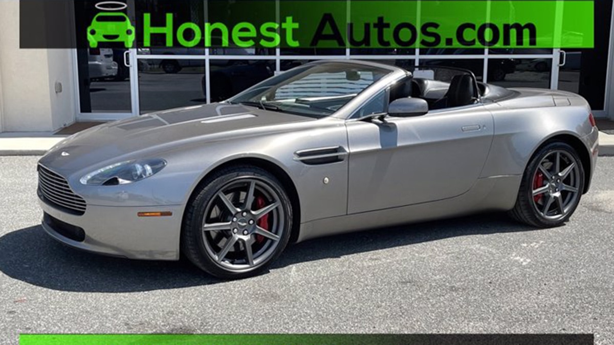 2007 Aston Martin V8 Vantage Roadster front left in silver