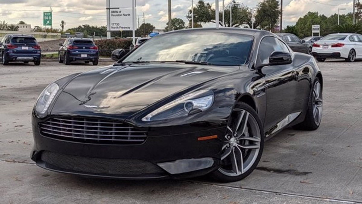 2012 Aston Martin Virage Coupe front left in black