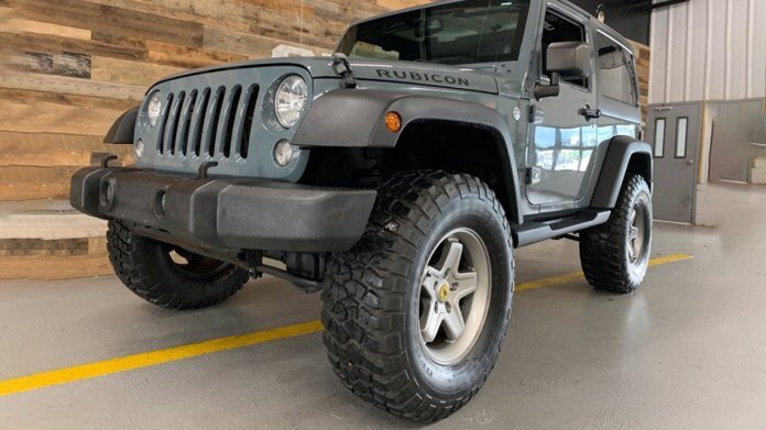 2014 Jeep Wrangler Rubicon in grey.