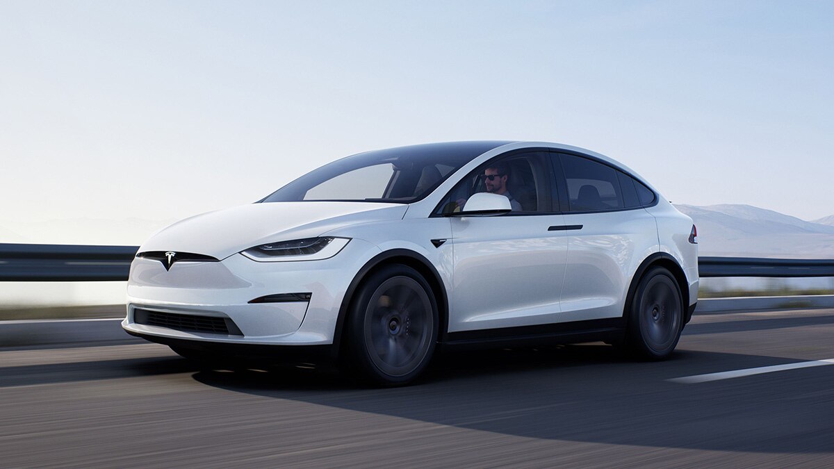 2022 Tesla Model X front left in white