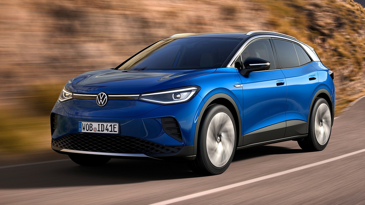 2022 Volkswagen ID.4 Pro S front left in blue