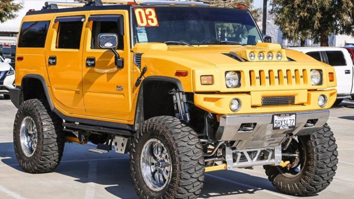 2003 Hummer H2 in yellow.
