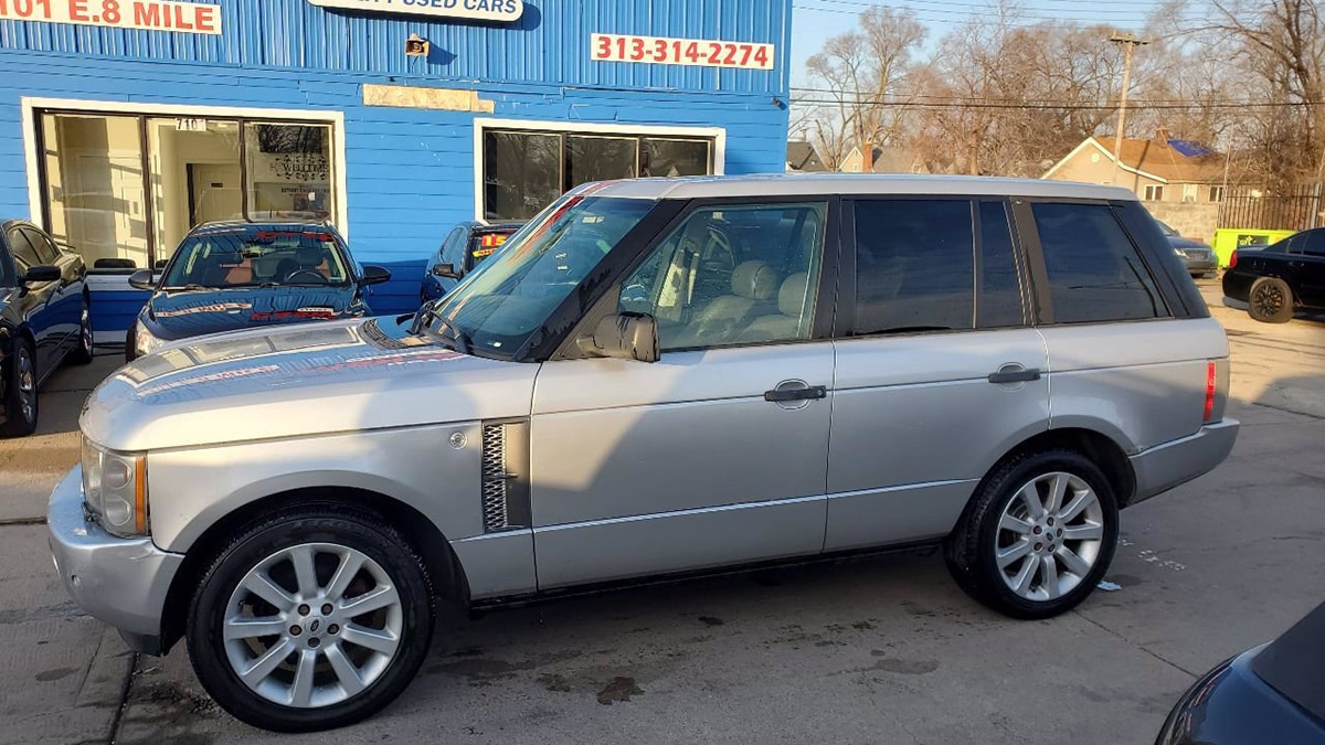 2003 Land Rover Range Rover HSE profile in silver