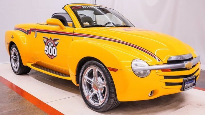 2005 Chevrolet SSR in yellow.