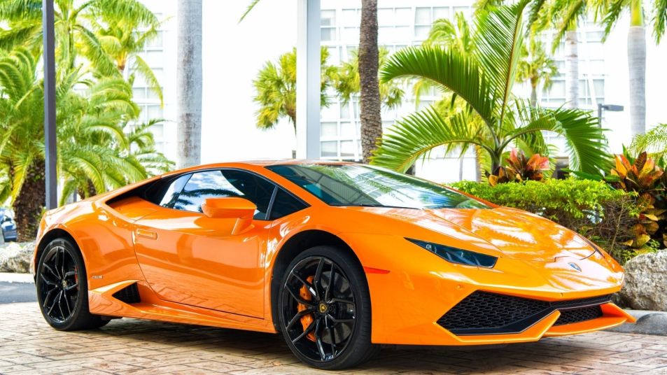 Orange Lamborghini car 