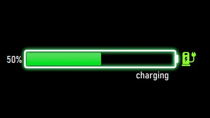 Electric charging progress on hybrid car
