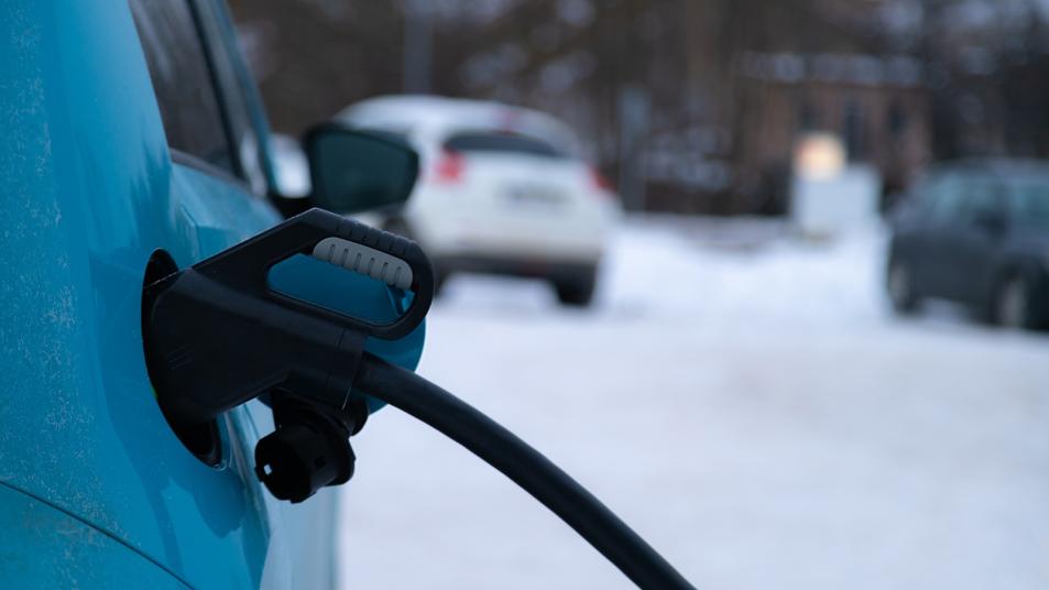 Charging an EV in the snow
