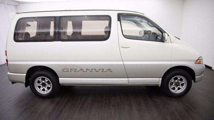 Toyota Granvia in white and silver.