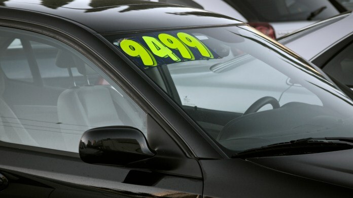 Used vehicle in a car lot