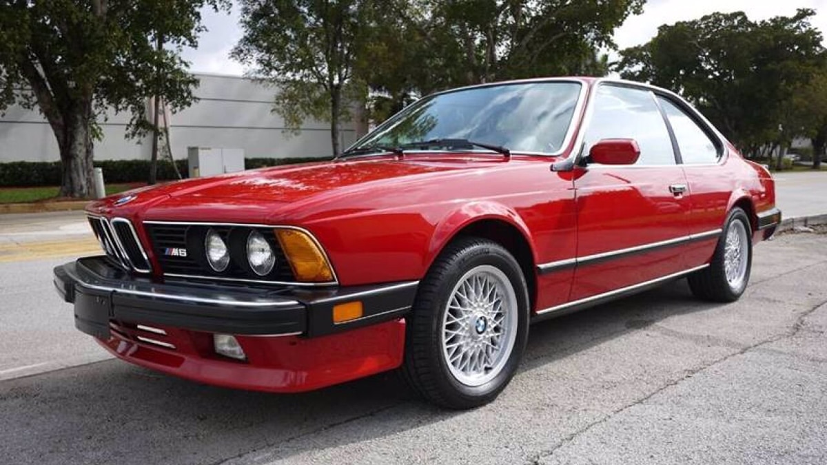 1987 BMW M6 front left in red