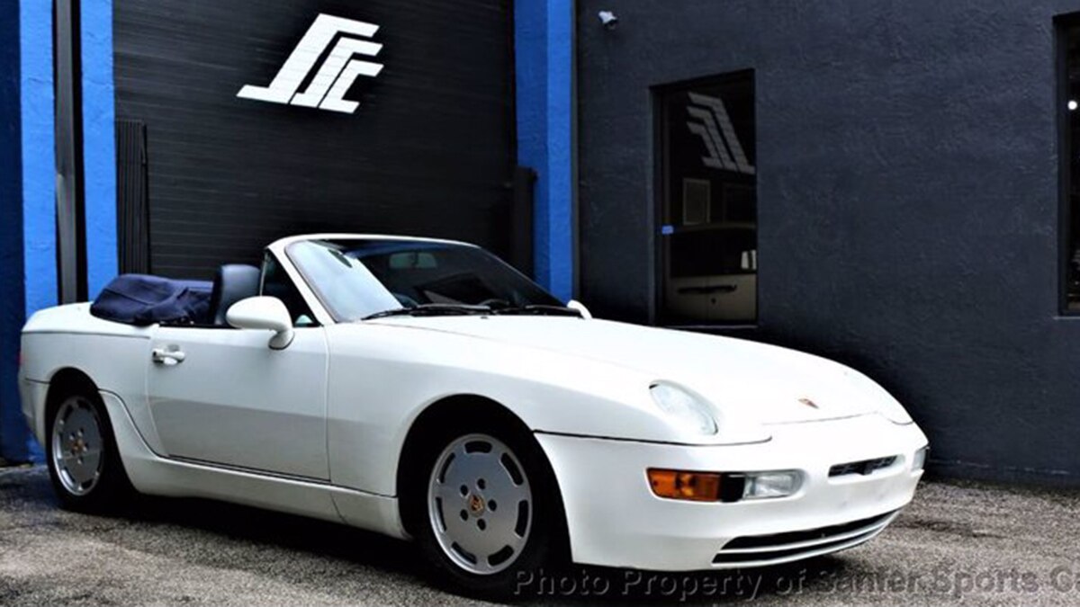 1992 Porsche 968 Cabriolet front right in white