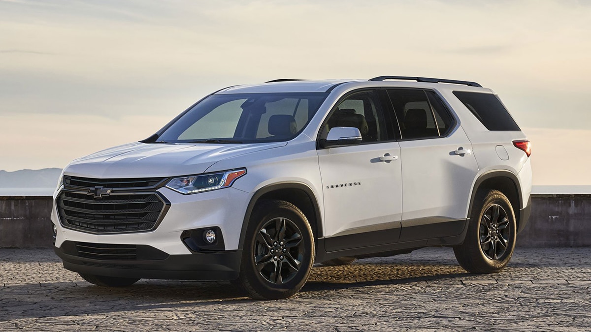 2019 Chevrolet Traverse LS front left in white